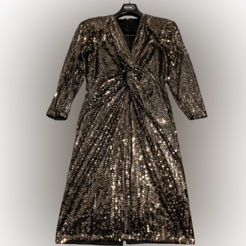 Women’s gold sequined dress size 8